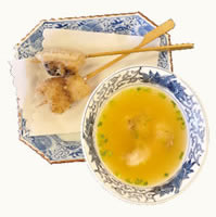 鯛のおけさ揚げとガラ汁