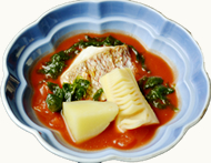 鯛のソテー~アオサトマトソース~