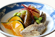 かぶと鯛と夏野菜のあんかけ